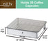 Nifty Rolling Coffee Pod Drawer with Glass Top & Chrome Finish, Compatible with K-Cups, 36 Pod Pack Holder for Kitchen