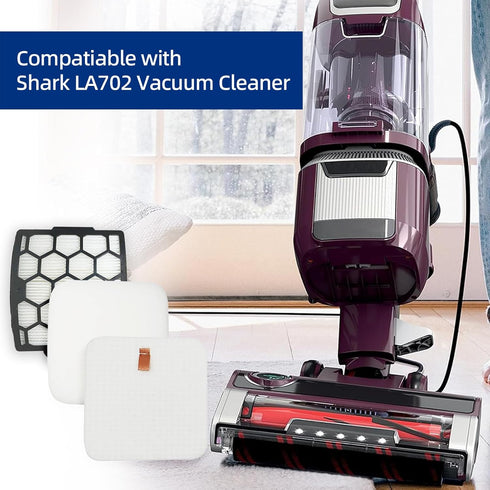 LA702, LA700, LA405 Filters Compatiable With Shark LA702, LA700 Rotator Lift-Away ADV DuoClean PowerFins Upright Vacuum - 1 Post-motor HEPA filter + 3 Foam & Felt Filters