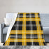 HSYOYO 80"x60" Yellow Black Plaid Throw Blanket Fluffy Fleece Blankets Soft Lightweight Travel Blanket Indoor Outdoor