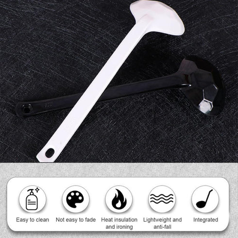Hemoton 5pcs Melamine Soup Ladle, Long Handle Asian Soup Spoon for Cooking Gravy
