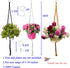 AncBace 3 Pack 6 Macrame Plant Hangers Planter Flower Pots Holder Basket Stand Tassels with Hooks Kit Cotton Rope