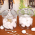 Hipiwe Cotton Ball and Swab Organizer with Lid, Acrylic Jar Makeup Qtip Organizer for Bathroom Storage Canister Jar