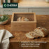 Cherim Counter Wooden Bread Box for Kitchen Keeps Bread Fresh Longer, Large Bread Storage Container with Acrylic Window