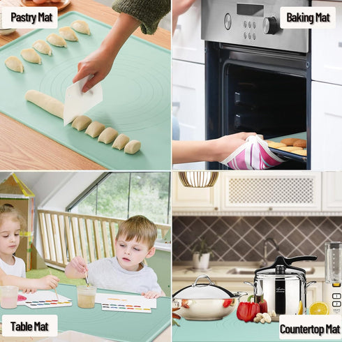 Silicone Baking Mat, 20"X28" Extra Large Non-stick Dough Rolling Mat for Cookies, Multipurpose Countertop Mat