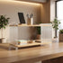 2 15.4" 5.7" 8.2" Coffee Station Organizer Tier, Solid Wood Mug Shelffor Coffee Bar,Matcha Station,Tea Storage - Holds