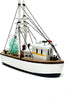 Chesapeake Bay 68698 Wood Shrimp Fishing Boat Nautical Decor 6.25 Inch