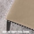 Pack 4 Deisy Dee Velvet Rectangle Vanity Stool Covers, Small Footstool Ottoman Covers of (Khaki)