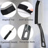 5PCS Hard Bristle Crevice Cleaning Brush, Multifunctional Tool for Grout Lines and Tight Spaces (Grey)