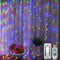 300 LED Curtain String Lights, Fairy Lights with 8 Light Modes, 9.8x9.8Ft