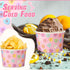 Hsei 60 16oz Pcs Valentine's Day Conversation Heart Disposable Soup Bowls Ice Cream Cups Snack Paper Bowls Dessert