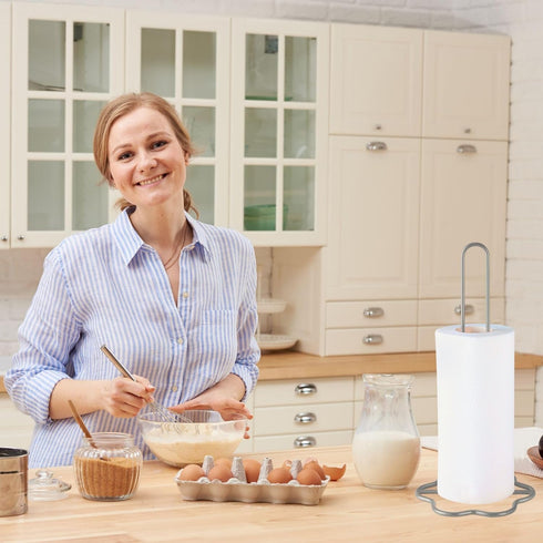 Paper Towel Holder Countertop, Sturdy Kitchen Paper Towel Stand for Organization and Storage