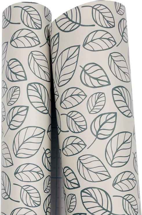 Yifely Leaf Shelving Paper Decorative Self-Adhesive Shelf Liner, 17.7 Inch by 9.8 Feet