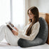 19" OAISZ Reading Pillow for Sitting in Bed Adult, Reading Pillow with Shredded Memory Foam, Back Pillow for Sitting Up