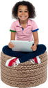 20x14 Inch Asuprui Unstuffed Ottoman Pouf Cover Lightweight Foot Rest, Floor Bean Bag Chair, Storage Pouf for Living