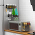 Magnetic Spice Rack for Refrigerator, Black Magnetic Shelf Fridge Organizer, Space Saver Container for Kitchen