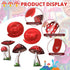 30 Pieces Birthday Party Decorations Mushroom Hanging Swirls Ceiling Streamers Mushroom Party Supplies Wonderland Foil