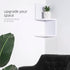 Set 2, 7.75" 7.75" kieragrace Priva Corner Wall Shelf - of White, x