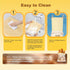 Nedsewor 2 Pack 17inx13in Reusable Beeswax Bread Bags for Sourdough, Bread Bags for Homemade Bread, XL Natural Beewax