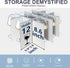 VERONLY China Dinnerware Storage Containers Set, Quilted Box Bins with Dividers for Cups, Plates, Stemware, Moving Set