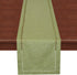 Grelucgo Handcrafted Solid Color Dining Table Runner - Double-Hemstitched (Sage Green, 14 x 72)
