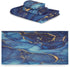 SUABO Sets 3 Set Blue Abstract Art Marble Bath Towel Ultra Soft Fast Dry Face Towel Absorbent Bathroom Towel Shower