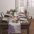 Table Runner, Chrysanthemum Flower Purple White Dresser Scarves for Holiday Dinner Parties, 13x120inch