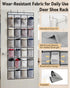 2 Pack, 24 4 Closets, dodowin Over the Door Shoe Organizers, Each with Deep Mesh Pockets & Metal Hooks, Over The Door