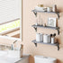 16.5 Inch (Set 6 YGEOMER Floating Shelves for Wall, Farmhouse Wall Shelves for Bedroom, Bathroom Storage, Living Room