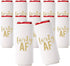 Forty AF Can Coolers, Set of 12 for 40th Birthday Favors and Party Decorations for Men and Women