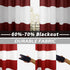 Grommet 4th DriftAway Red Striped Room Darkening Curtains Patriotic Horizontal Stripe Classic Drapes for Bedroom Living
