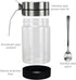 Glass Condiment Jars for Serving & Storing Sugar, Spice, Salt, Seasoning in Home Kitchen, 450ml/14.5oz, Stainless Steel