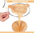 Sunglasses Organizer Glasses Holder Stand with 360 Rotating Display Eyeglasses Rack Wood Base for up to 12 Pairs of Eyewear for Table Dresser Desk