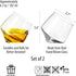 Barbuzzo Rolling Whiskey Glasses Set of 2 - Hand-Blown Stemless Glasses for Better Aeration