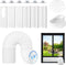 Portable Air Conditioner Window Vent Kit, Adjustable AC Window Seal Kit, Sliding Door AC Vent Kit, 5.9 Inch Diameter