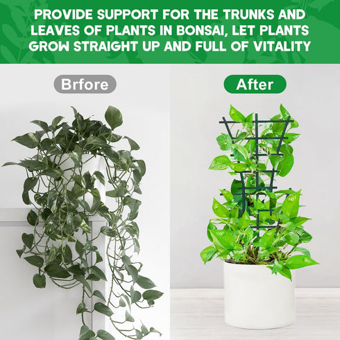 SYWHXY 12 Pack Stackable Mini Climbing Plant Trellis for Indoor Potted Plants, Flower Pots Support, Peas, Hoya, Pothos