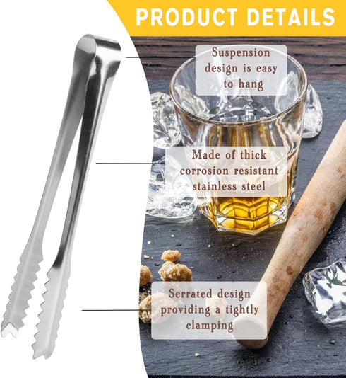 Sweet Candy Buffet Ice Tongs & Scoops - Silver, 6 Set