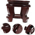 Wooden Flower Pot Base, Asian Wooden Vase Stand, Mini Bonsai Storage Rack for Potted Plants