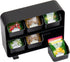Mind Reader Tea Storage Cup and Condiment Station, Set of 2 Countertop Organizer for Kitchen (Black)