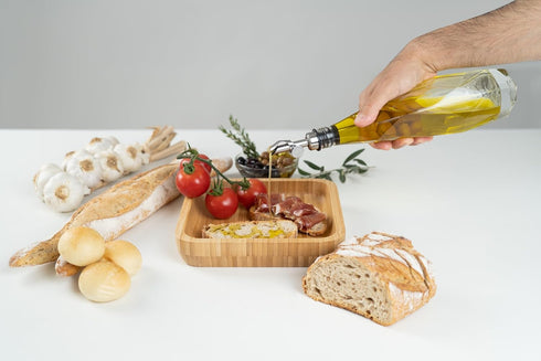 FYGO Set 350ml Set 2 Diamond Lux Olive Oil Bottle Dispenser - Olive Oil Container- Oil and Vinegar Dispenser