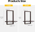 Set 2 PHOENANCEE Square Floating Shelves,Wall Plants Holder,Bathroom Wall Decor,Framed Decorative Shelf Black,Modern