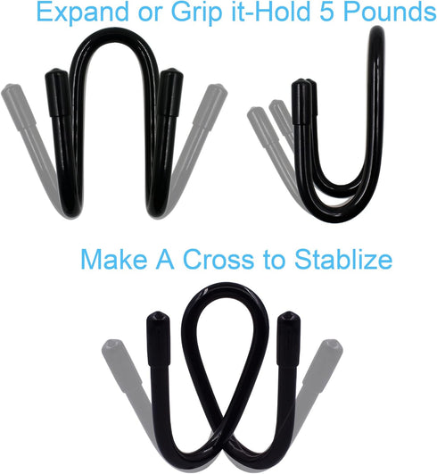 YYST Chain Link Fence Hangers for Link Fence, Chain Fence -to Hold Poles,Brushes,Leaf Rakes,etc Up to 2 Pound - No Pool Accessories (4) by YYST