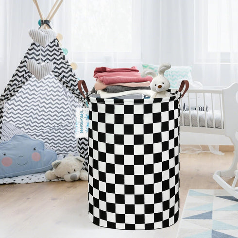 LANGYASHAN Laundry Basket - Canvas Fabric Collapsible Organizer for Storage, Toy Bins, Gift Baskets, Bedroom Clothes