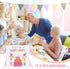 Tudomro 2 Pieces Birthday Chair Cover for Office Chair, Kids Chair Cover with Ribbons, Cupcake Back Covers (Blue, Pink)