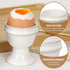 4pcs INGOFIN Ceramic Egg Cups, Egg Holder for Hard Boiled Eggs, Store and Serve Egg Holder, Tray Kitchen Gadgets Tools