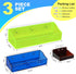 Acrylic Shower Shelves 3 Pack, Adhesive Organizer for Bathroom Storage, No Drilling, Colorful Shower Caddy