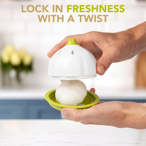 Counter, Joie Garlic Keeper, Vented Pod Saver for Firm, Fresh and Odorless Storage, Holds Full Head or Leftover Cloves