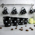 City to Cottage Ceramic Espresso Cups Set of 4, Handcrafted Black and White Polka Dot Espresso Mugs