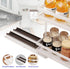 2 Pack 2 Mustorn Pull Out Spice Rack Organizer for Cabinet, Tier Metal Slide Out Seasoning Organizer and Storage Heavy