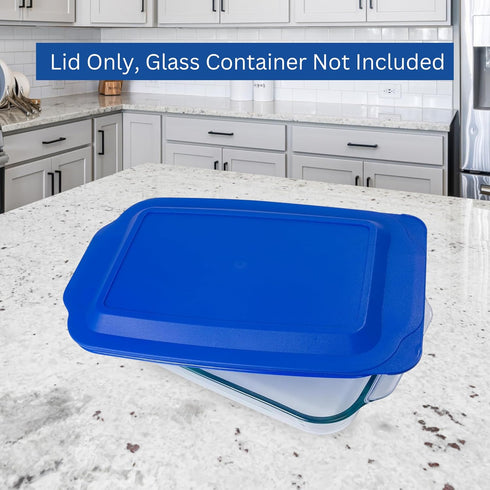 Replacement Lid Cover for Pyrex 3 QT Glass Baking Dish, Casserole Container 233-PC (Blue)