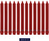 Colonial Candle Unscented Taper Candle, Classic Collection, Red, 8 In, Pack of 12 - Up to 6 Hours Burn